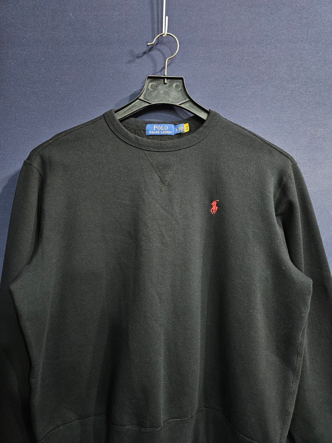 폴로 랄프로렌 블랙컬러 남성 세미오버핏 100 기모 맨투맨  상품이미지7