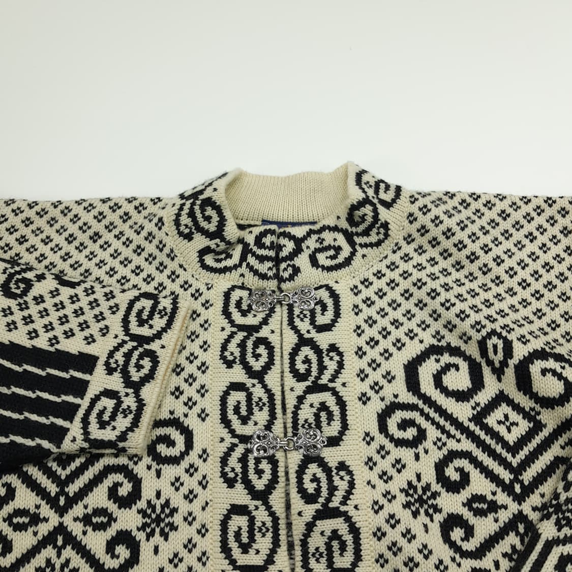 CN958 L Skjaeveland 노르웨이 메이드 전통노르딕 울 가디건 상품이미지3