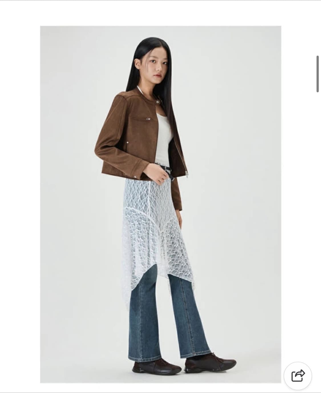 미쏘 바이커 자켓 브라운 S 새상품 (129000원) 상품이미지2