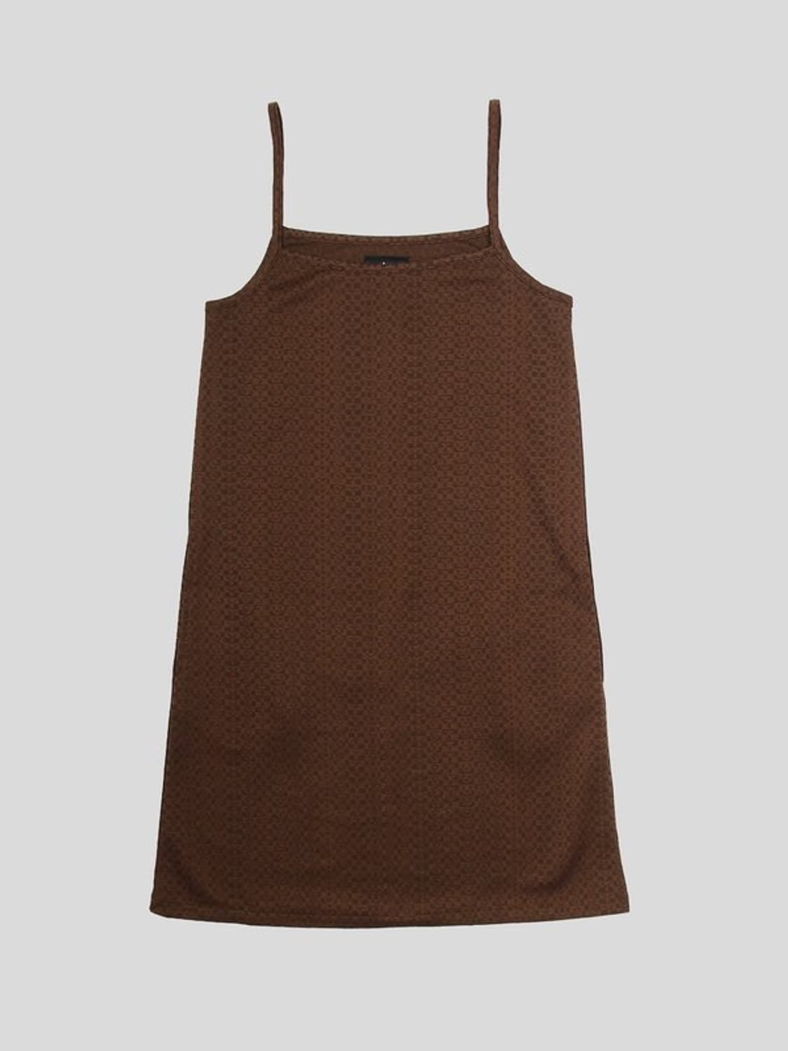 Tonal Jacquard Dress (Brown) 상품이미지4