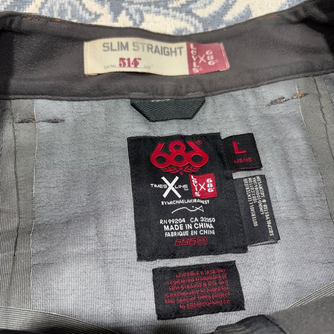 **686 x Levi's 514™ 슬림 스트레이트 스노보드/테크 팬츠  상품이미지7