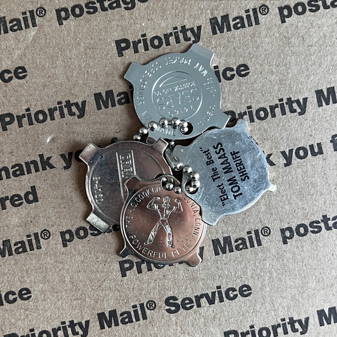 90s Vintage Sheriff Badge Keyring 상품이미지3