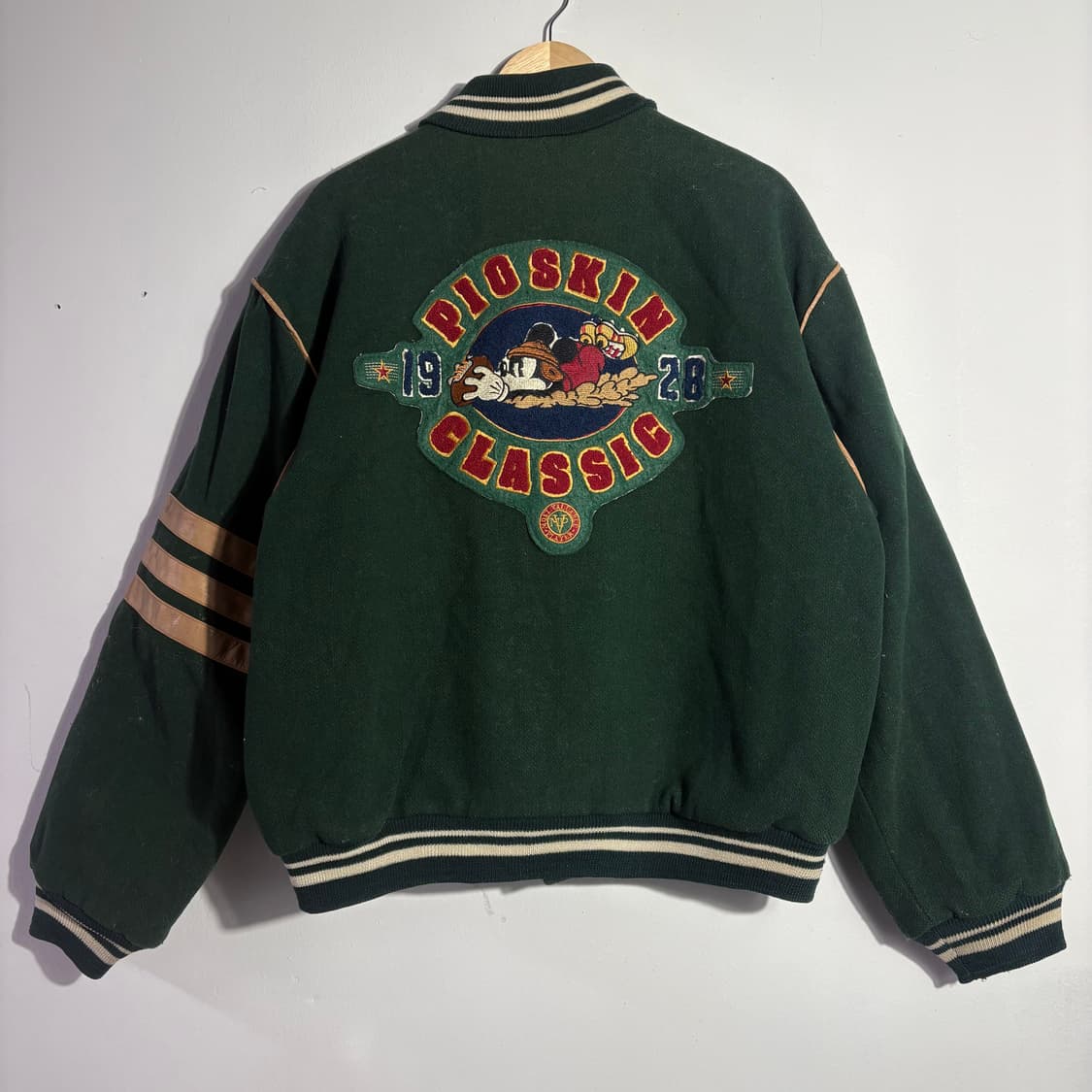 디즈니(Disney) 미키마우스 빈티지 그린 바시티 자켓 상품이미지5