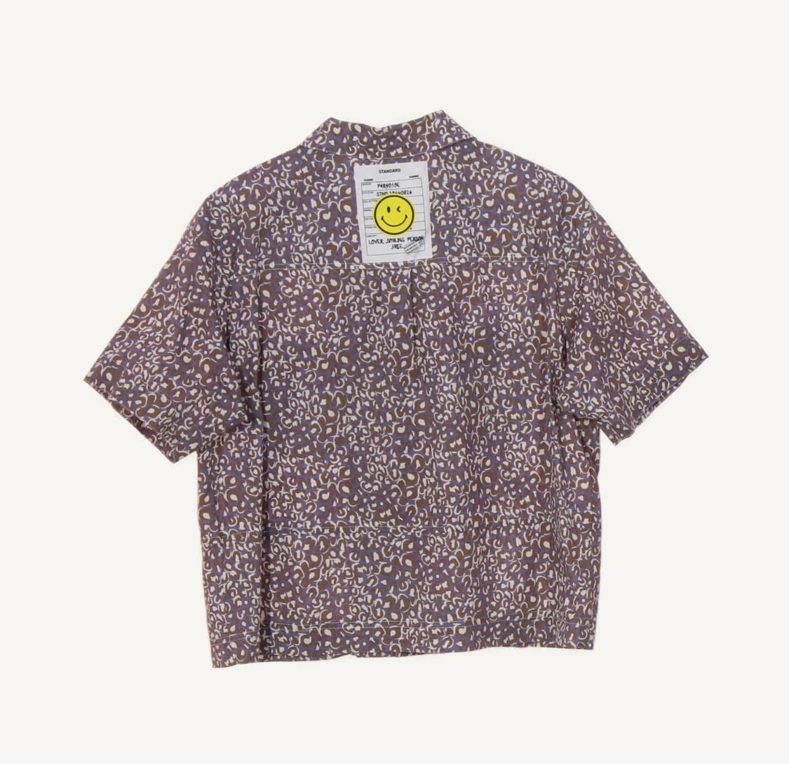 제너럴 아이디어 레오파드 하프셔츠 브라운 상품이미지3