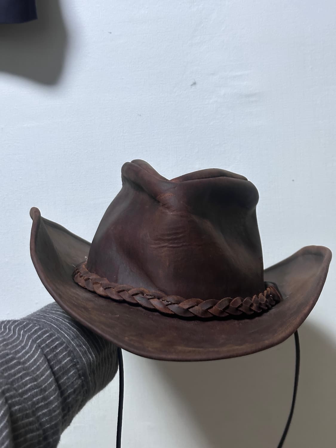 카우보이햇 M/크레이지홀스 카우레더/USA/hanschel 웨스턴모자 상품이미지4