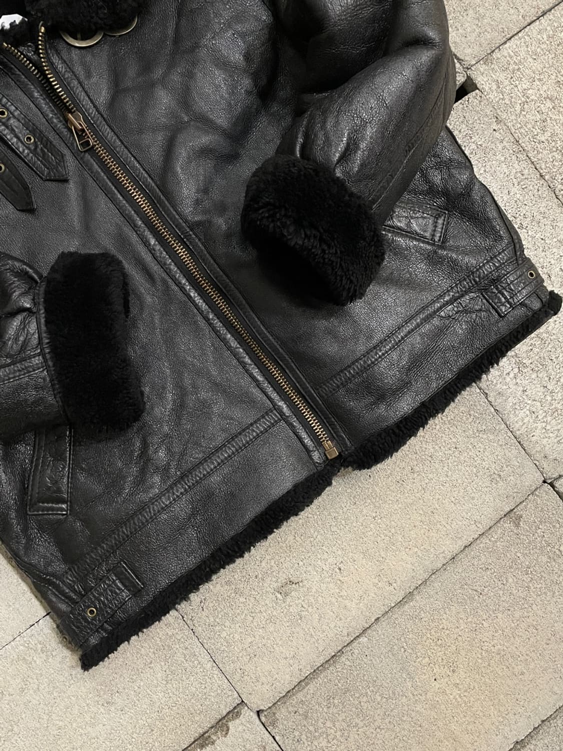 90’s 빈티지 B-3 양가죽 무스탕 가죽 자켓 상품이미지4