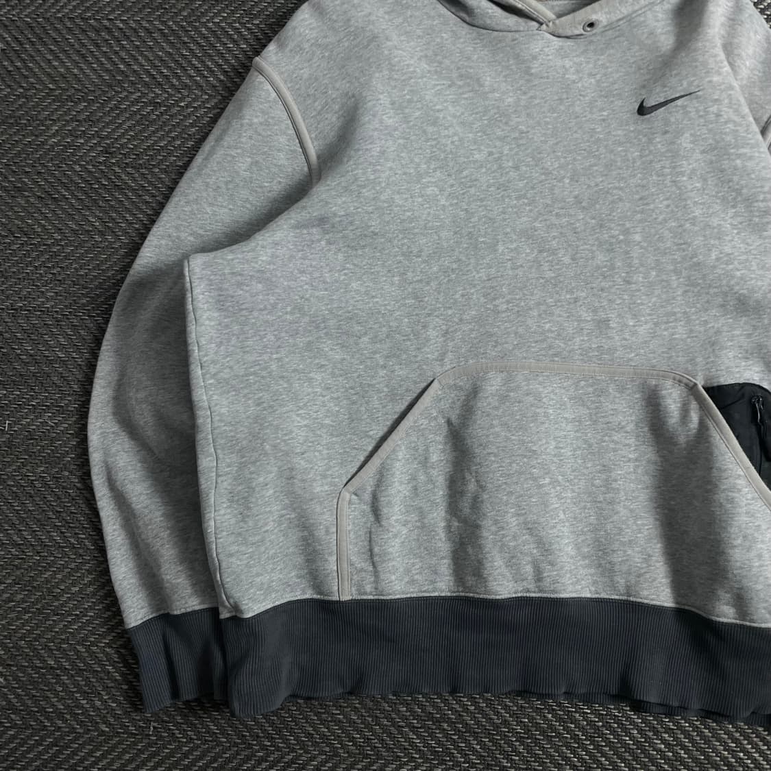 00s 나이키 올드스쿨 디테일 그레이 후드 티셔츠 o 3843 상품이미지4