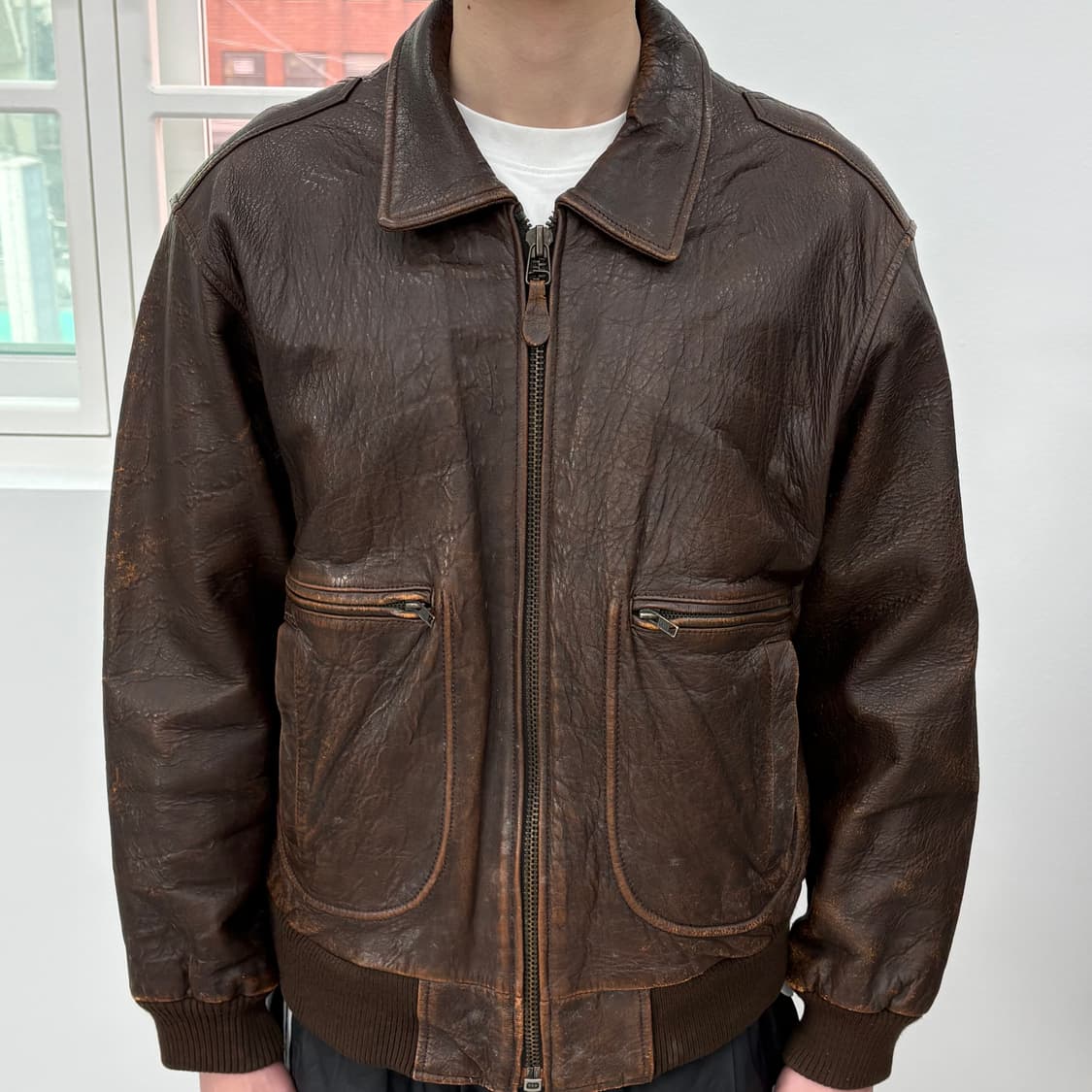 빈티지 가죽 자켓  상품이미지2