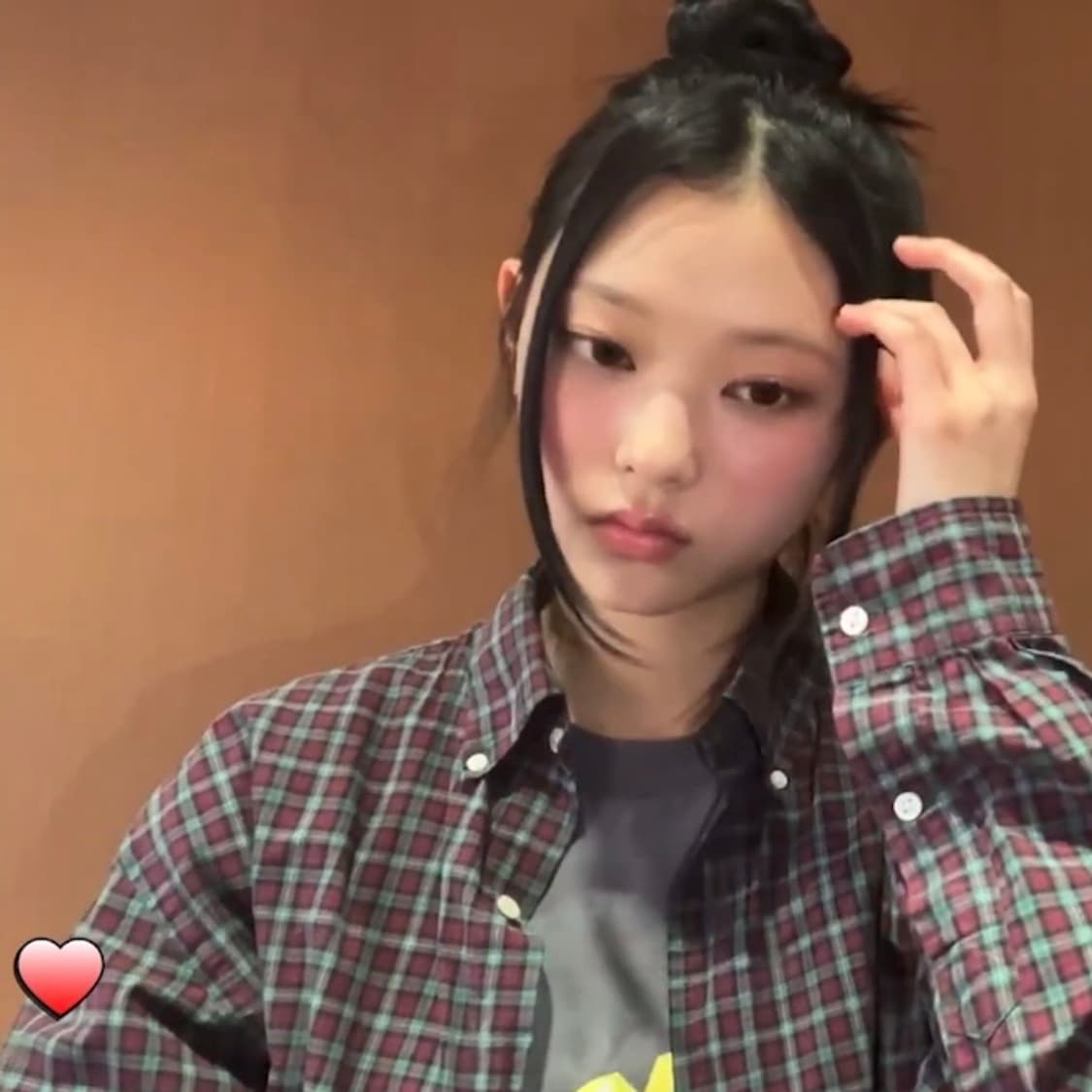 (M) 폴로 체크 셔츠 뉴진스 해린 상품이미지1