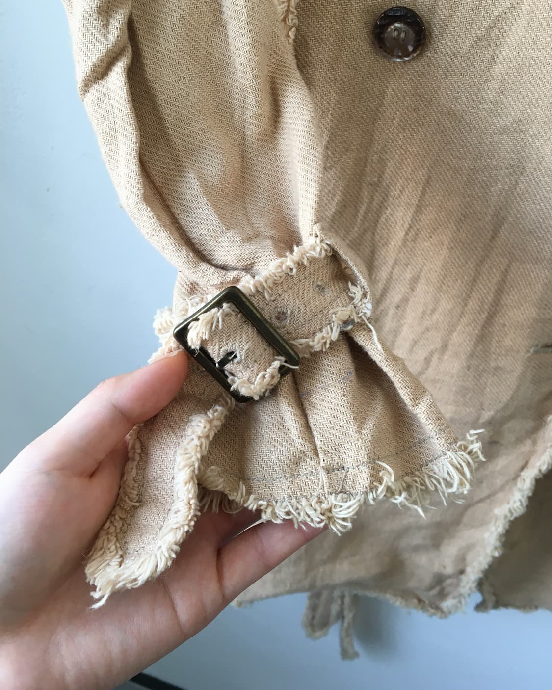 Benetton grunge point belted jacket 상품이미지7