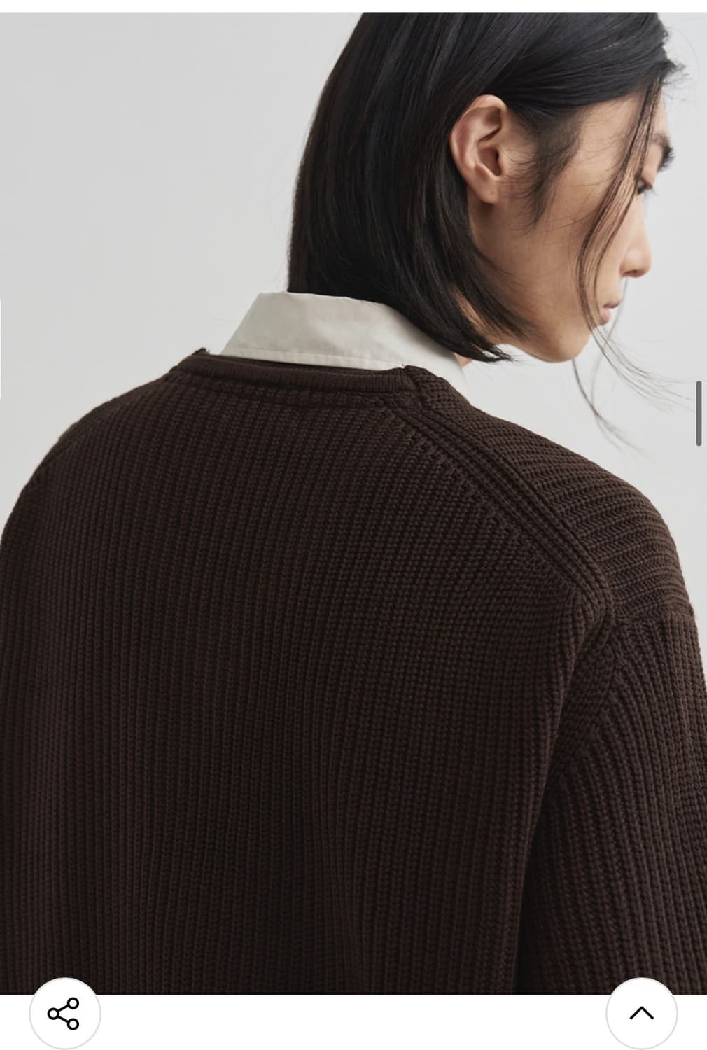 (L) 드로우핏 코지드 브이넥 풀오버 니트 [BROWN] 판매 상품이미지6