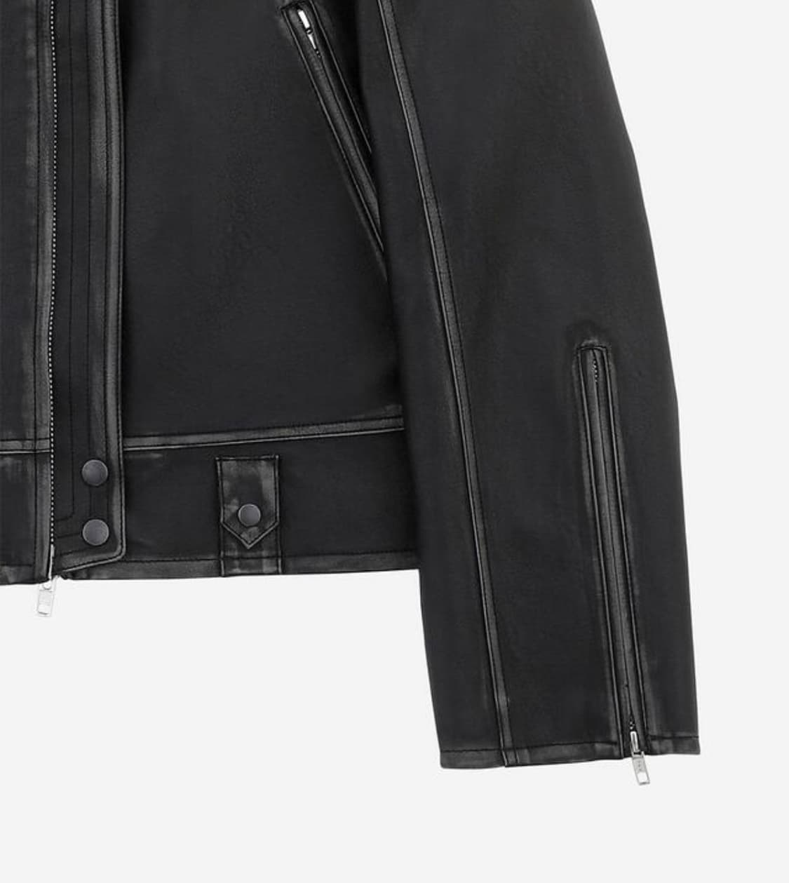 알렌느 3D 디스트레스 포우레더 자켓 블랙 2 상품이미지6