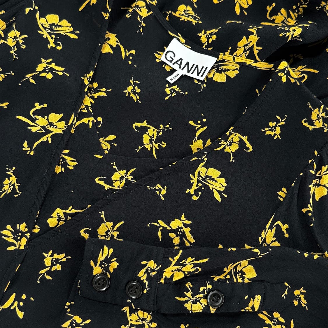 가니 GANNI 플로럴 크레이프 드레스 상품이미지4