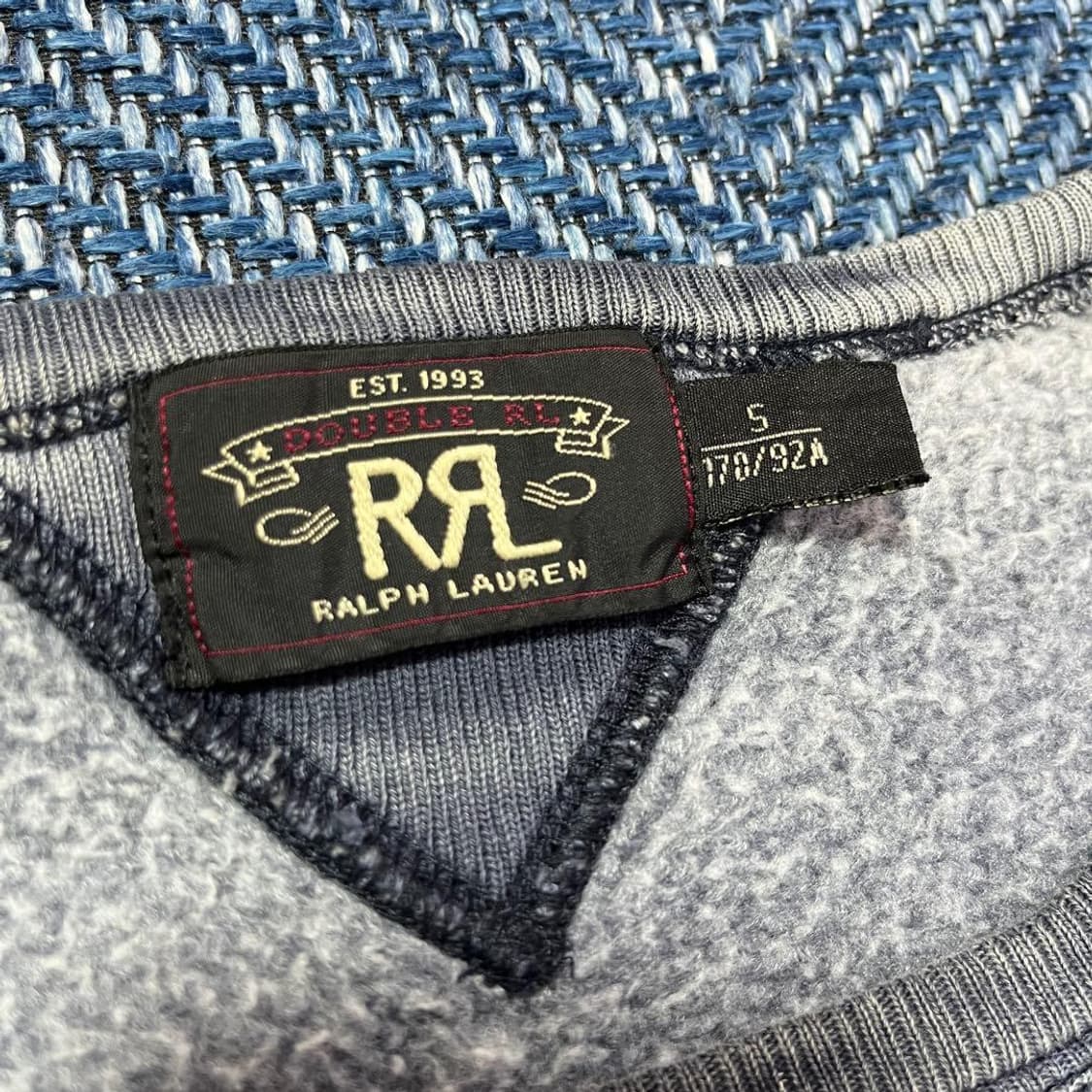 RRL 인디고 워시드 플라잉 이글 더블-V 스웨트셔츠 상품이미지3