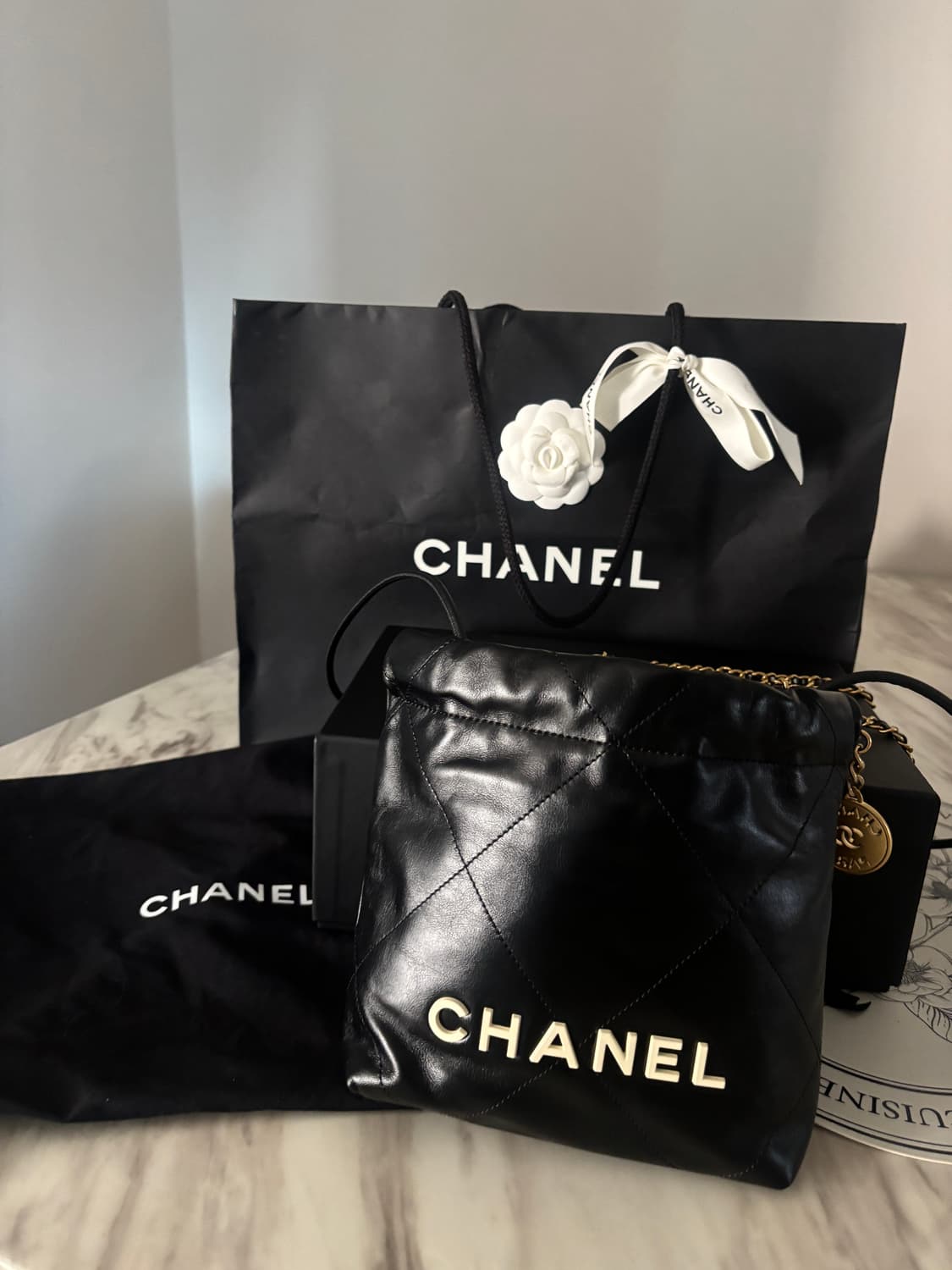 샤넬 22백 미니 블랙 램스킨 상품이미지1