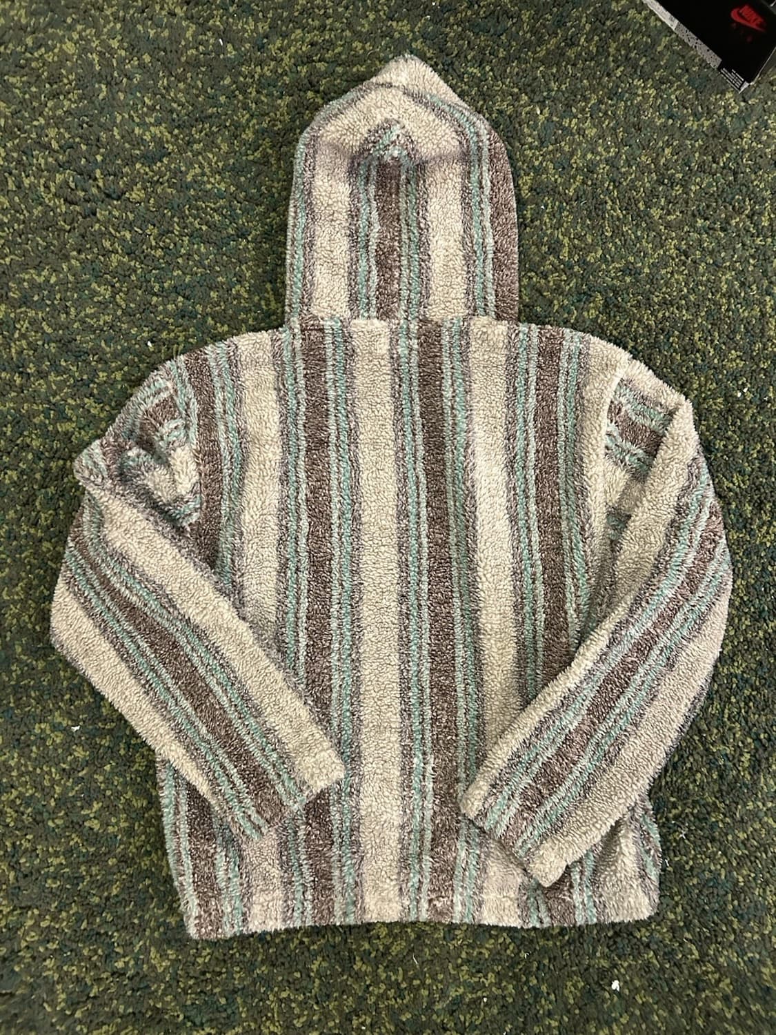 스투시 스트라이프 쉐르파 후드티 상품이미지4