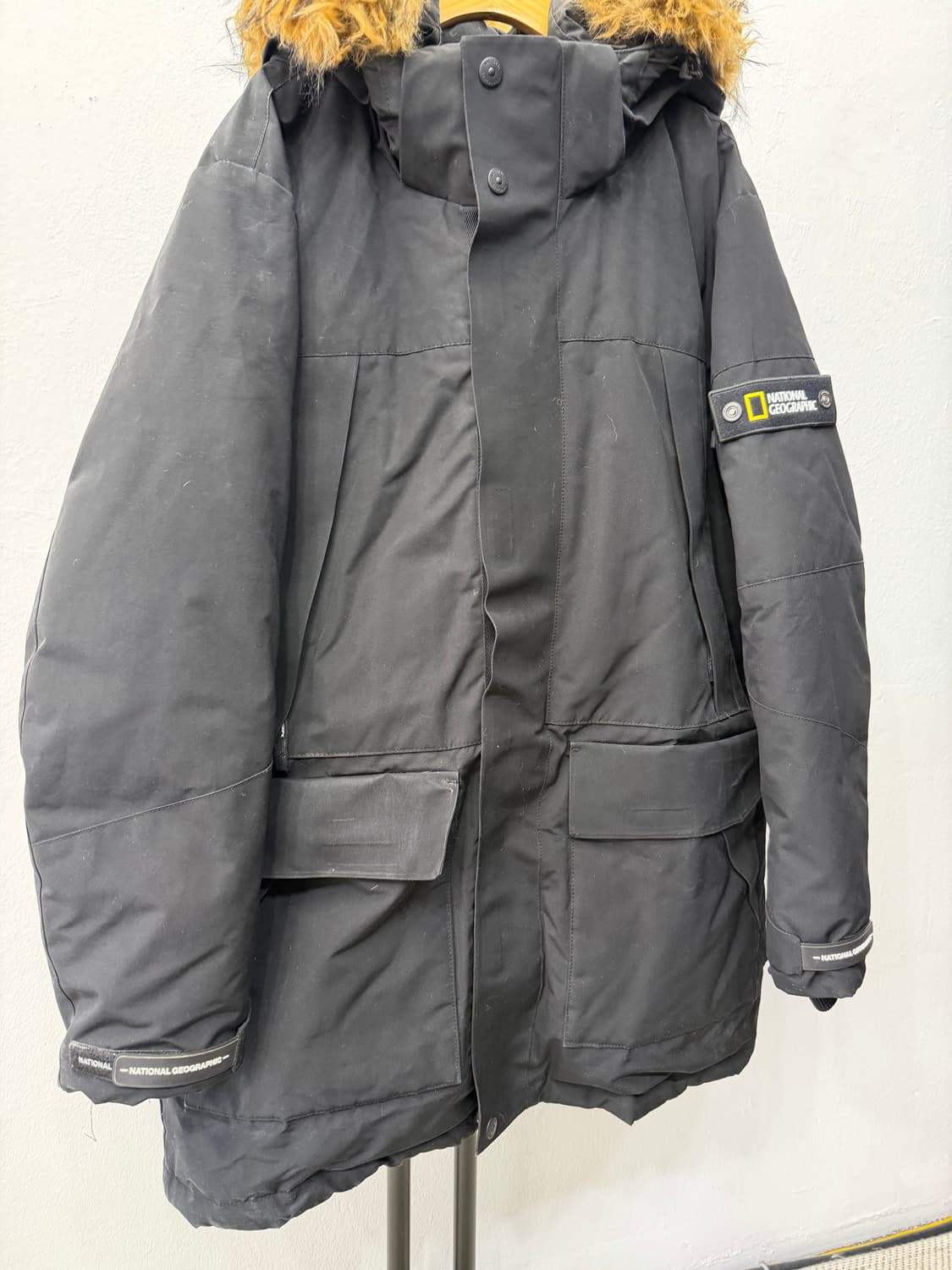 정품) 내셔널지오그래픽 남성 블랙 패딩 XL 상품이미지2