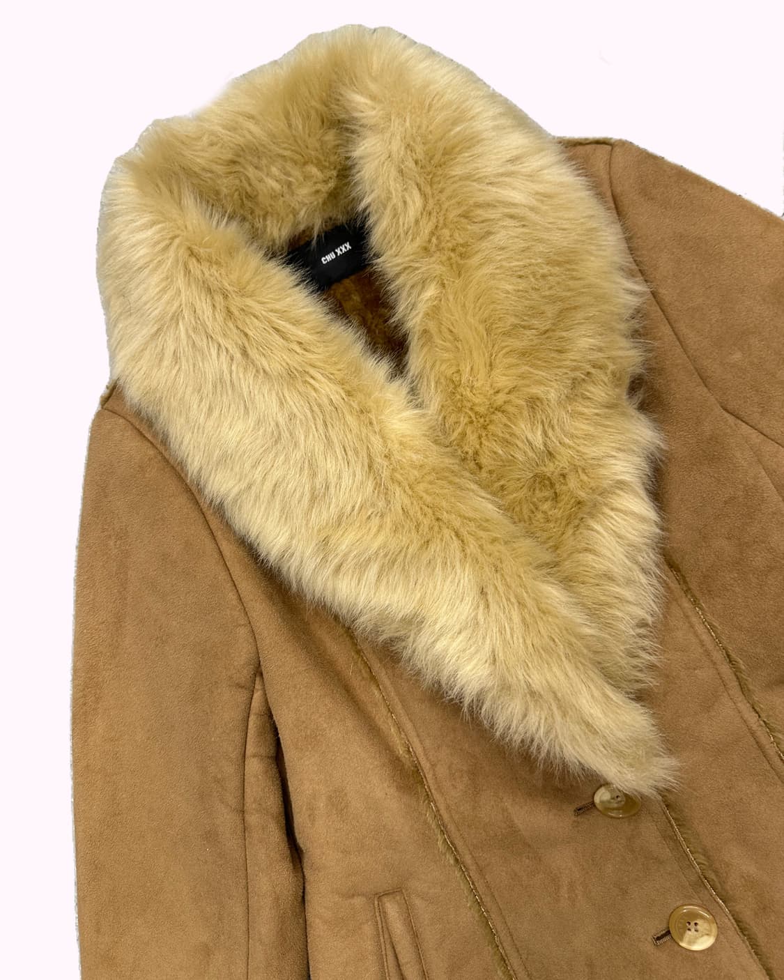 beige fur shearling coat 상품이미지3