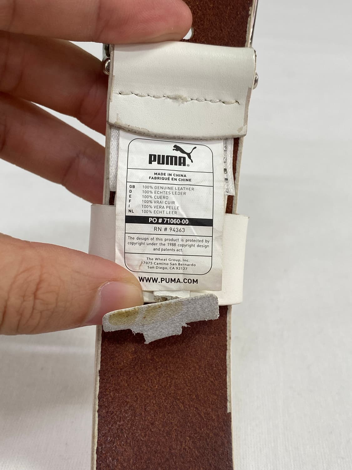 Puma 푸마 퓨마 화이트 가죽 레더 크리스탈 벨트 상품이미지5