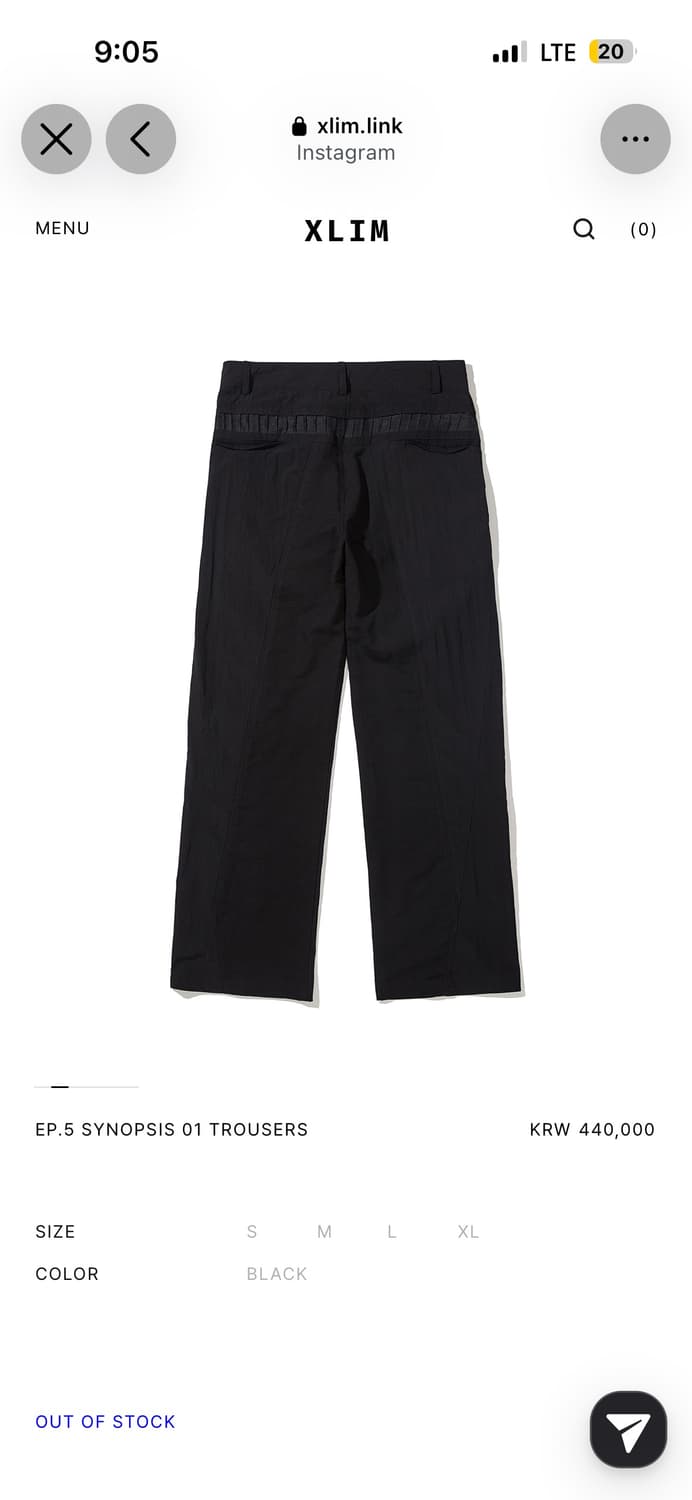 [M] Xlim ep.5 SYNOPSIS 01 TROUSERS  상품이미지1