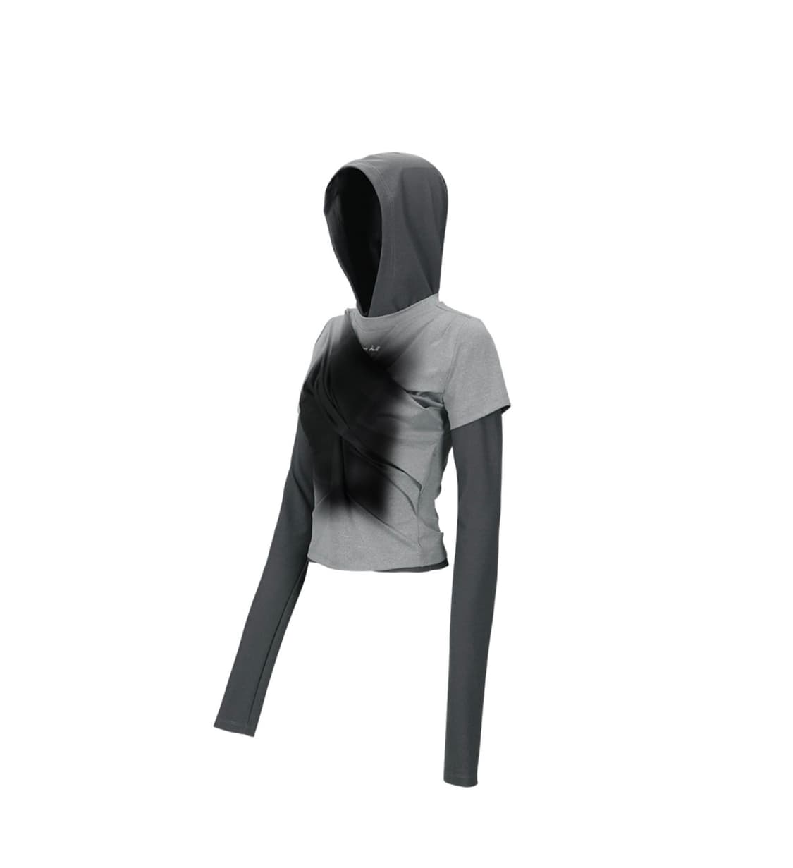 [S] 앤더슨벨 개더드 후디 저지 탑 그레이 상품이미지8