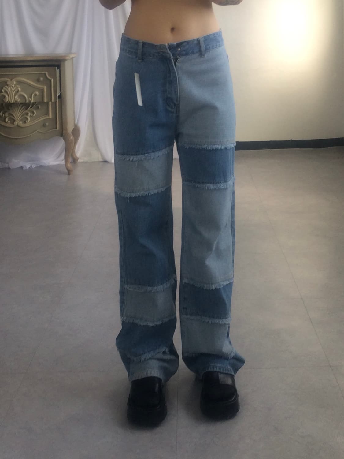 Patch work denim pants 상품이미지7