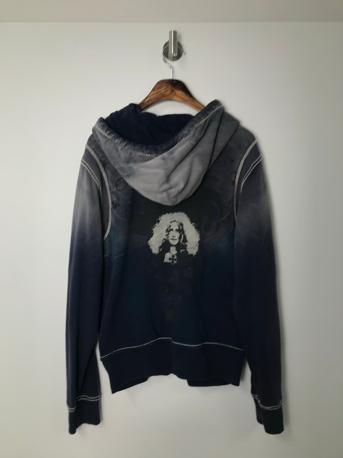 트루릴리전 빈티지 y2k 와투케 스티치 후드집업 상품이미지4