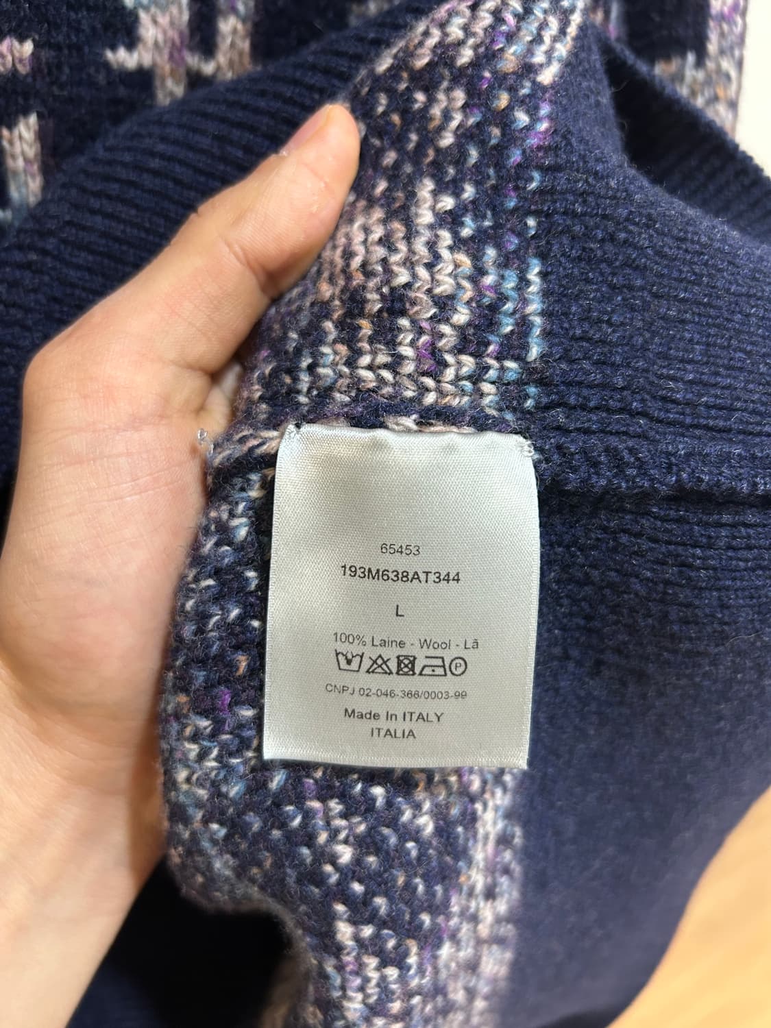 [새상품급,L] 디올 오블리크 자카드 니트 스웨터 상품이미지5