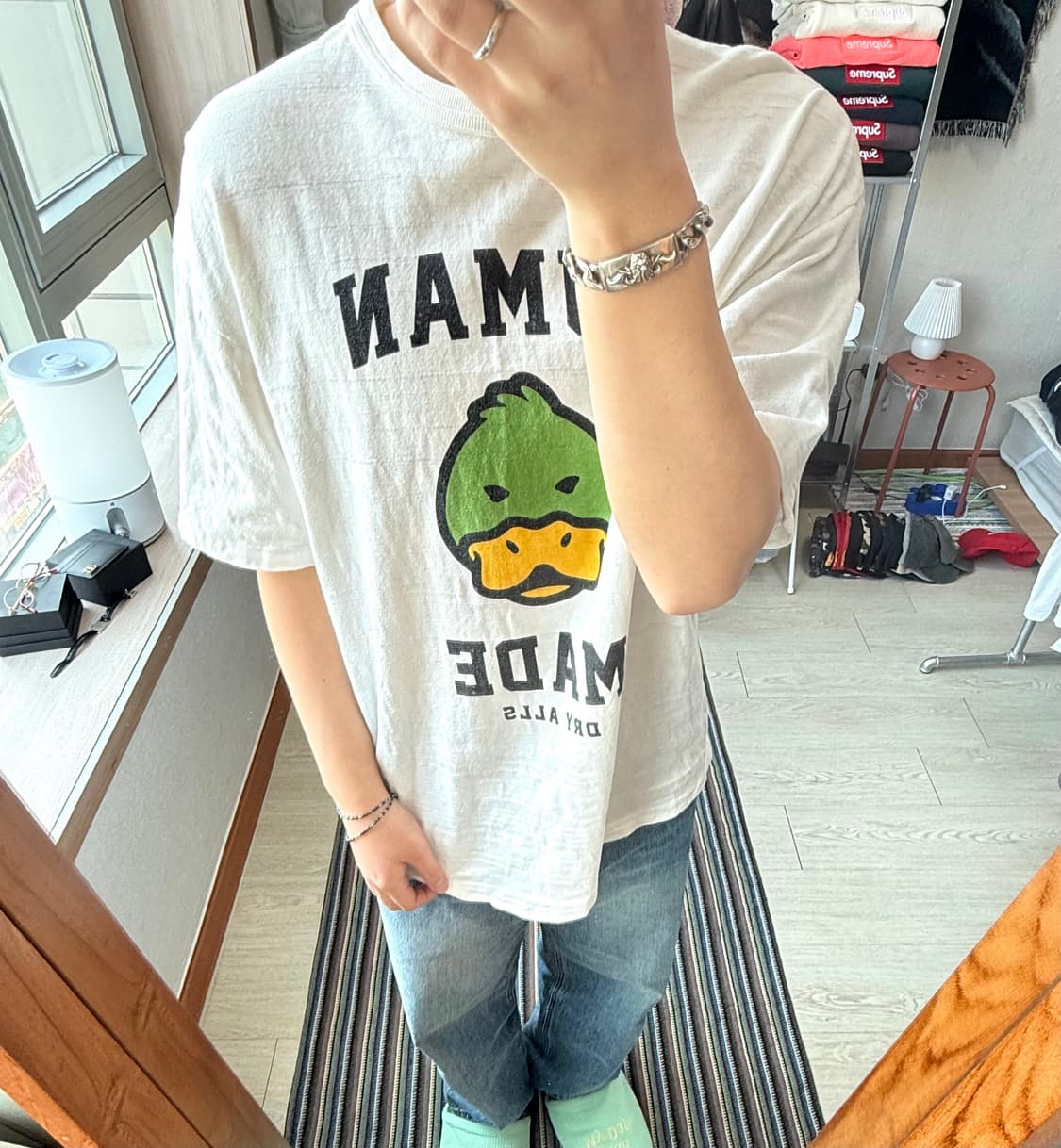 휴먼메이드 덕 반팔 티셔츠 상품이미지1