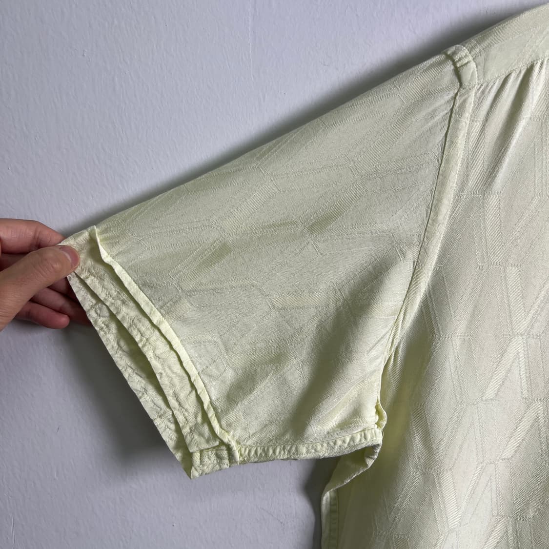 베르사체 빈티지 슬림핏 자카드 반팔 셔츠 M 상품이미지7