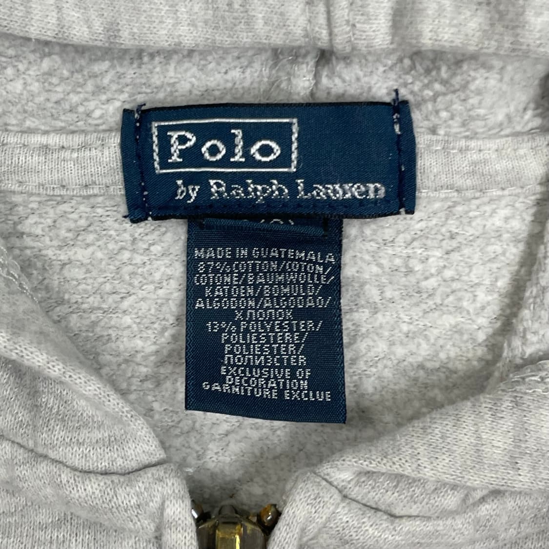 폴로 랄프로렌 그레이 후드집업 S 상품이미지3