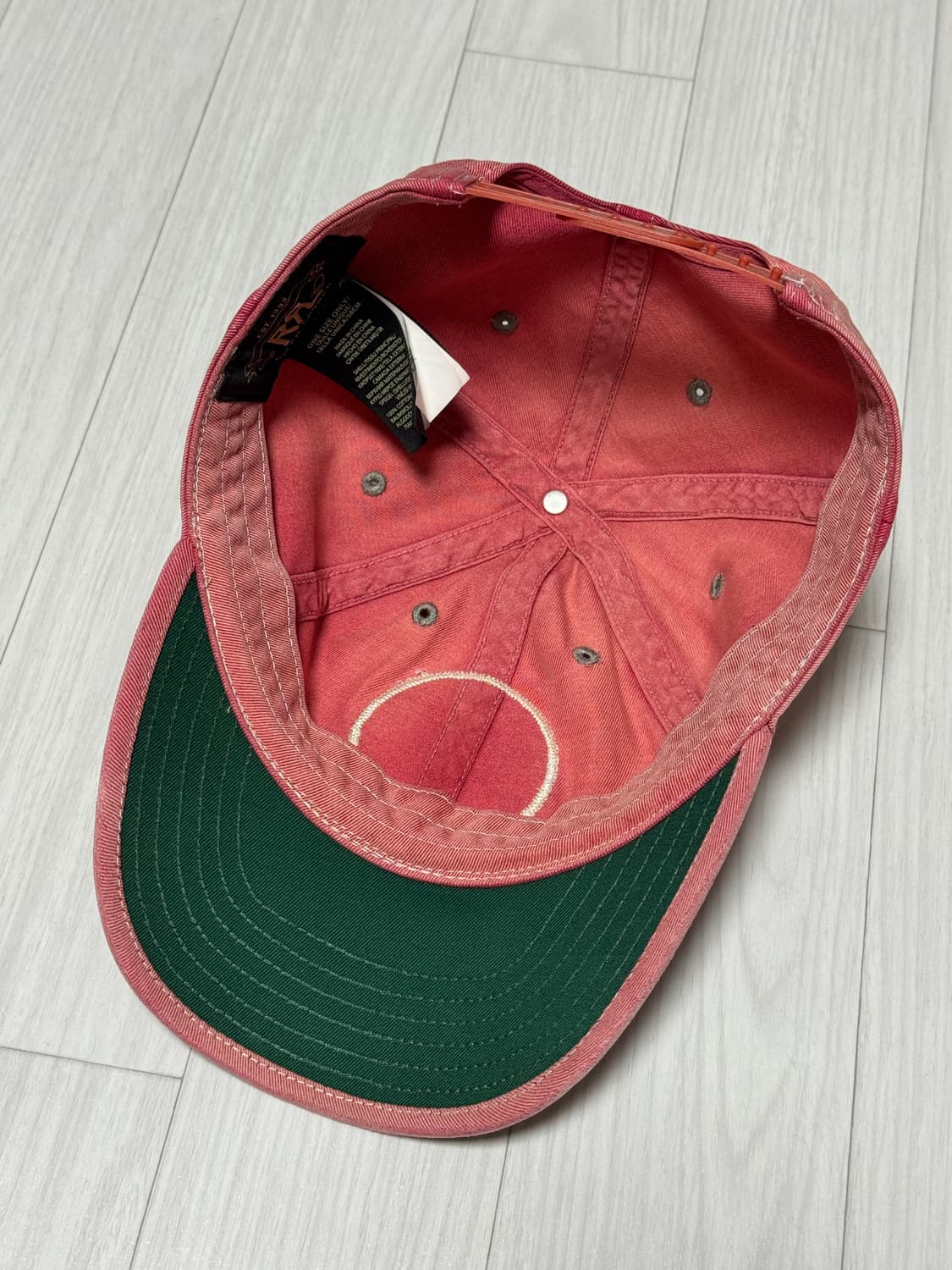 더블알엘 RRL 윙 로고 볼캡 핑크 (페이디드 레드) 상품이미지4