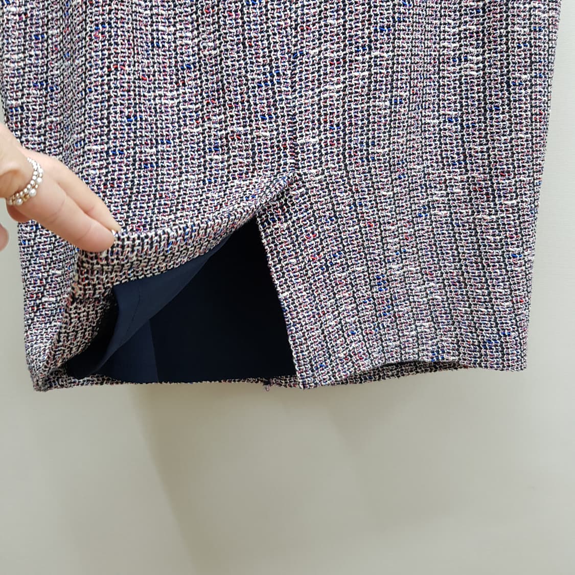 모조에스핀 트위드 원피스 55사이즈 상품이미지6