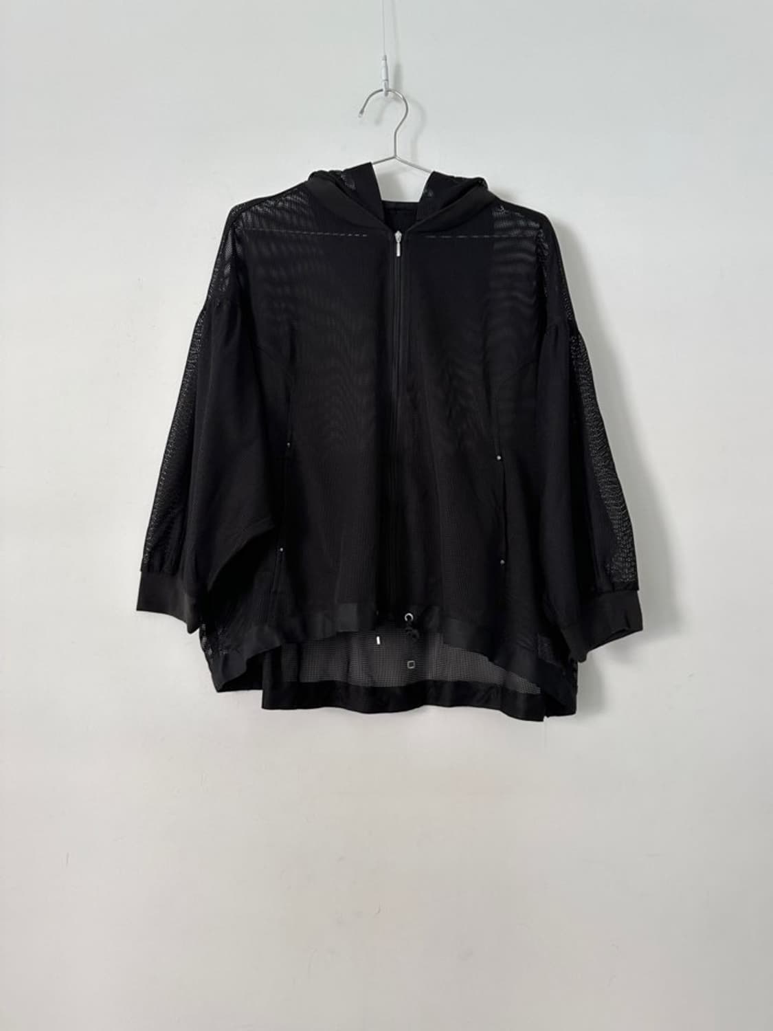 Net hoody zip up / black  상품이미지5