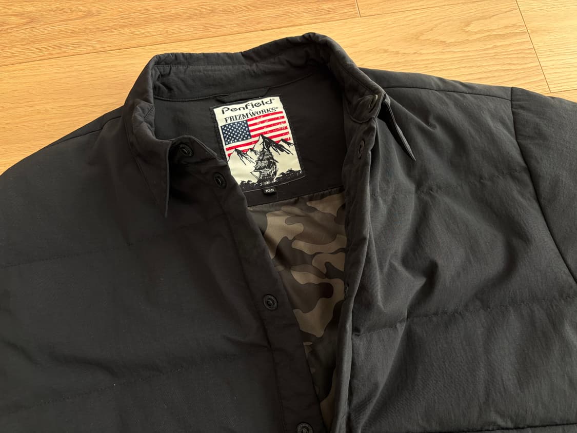 펜필드x프리즘웍스 콜라보 카모플라쥬 덕다운 셔츠 패딩 105 상품이미지3