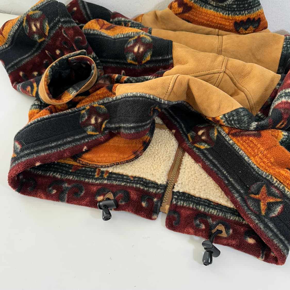 L 뉴질랜드빈티지 오버핏 스웻이드포인트 플리스집업 상품이미지6