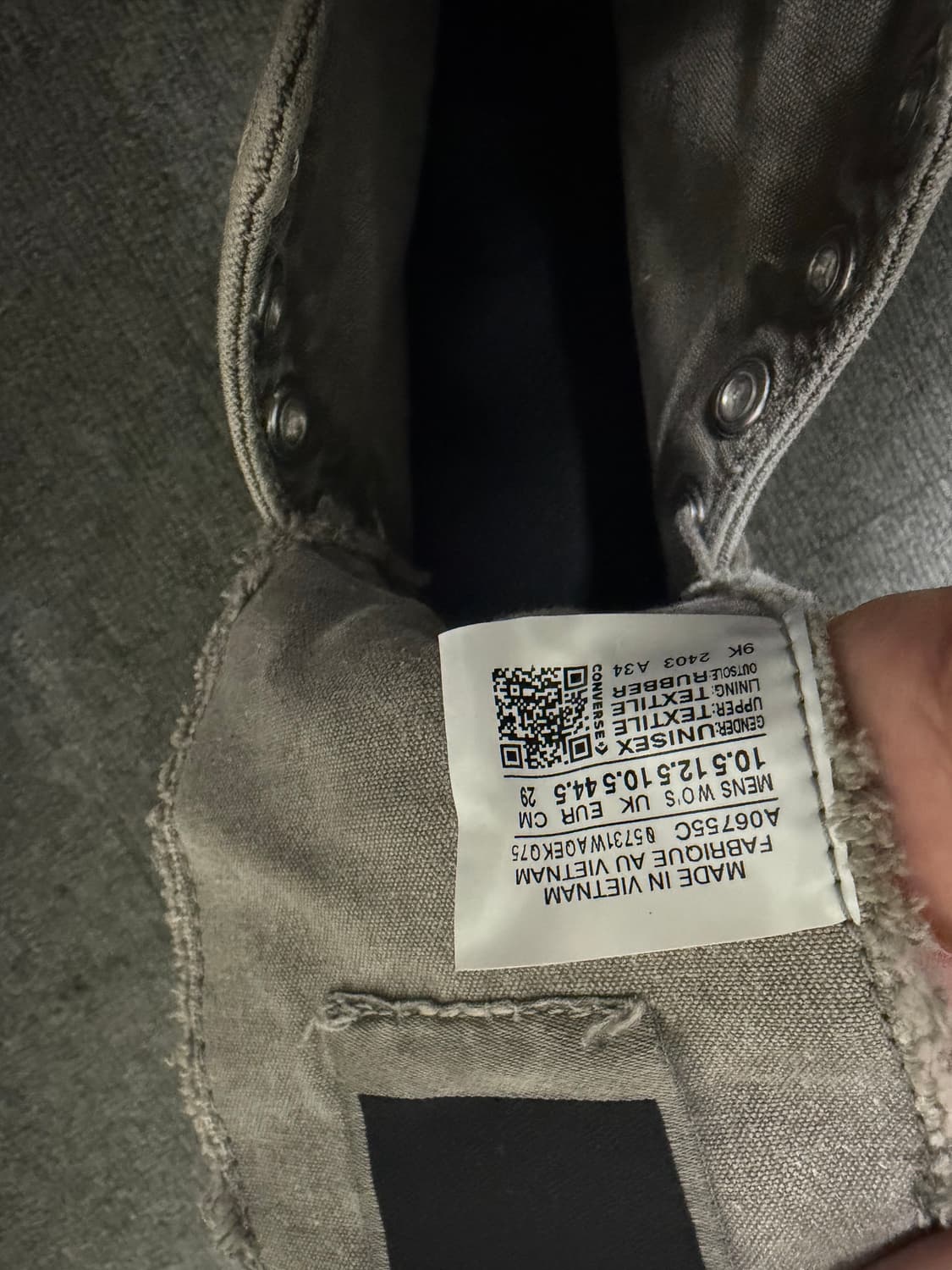 릭오웬스 컨버스 다크쉐도우 하이 척 70 상품이미지4