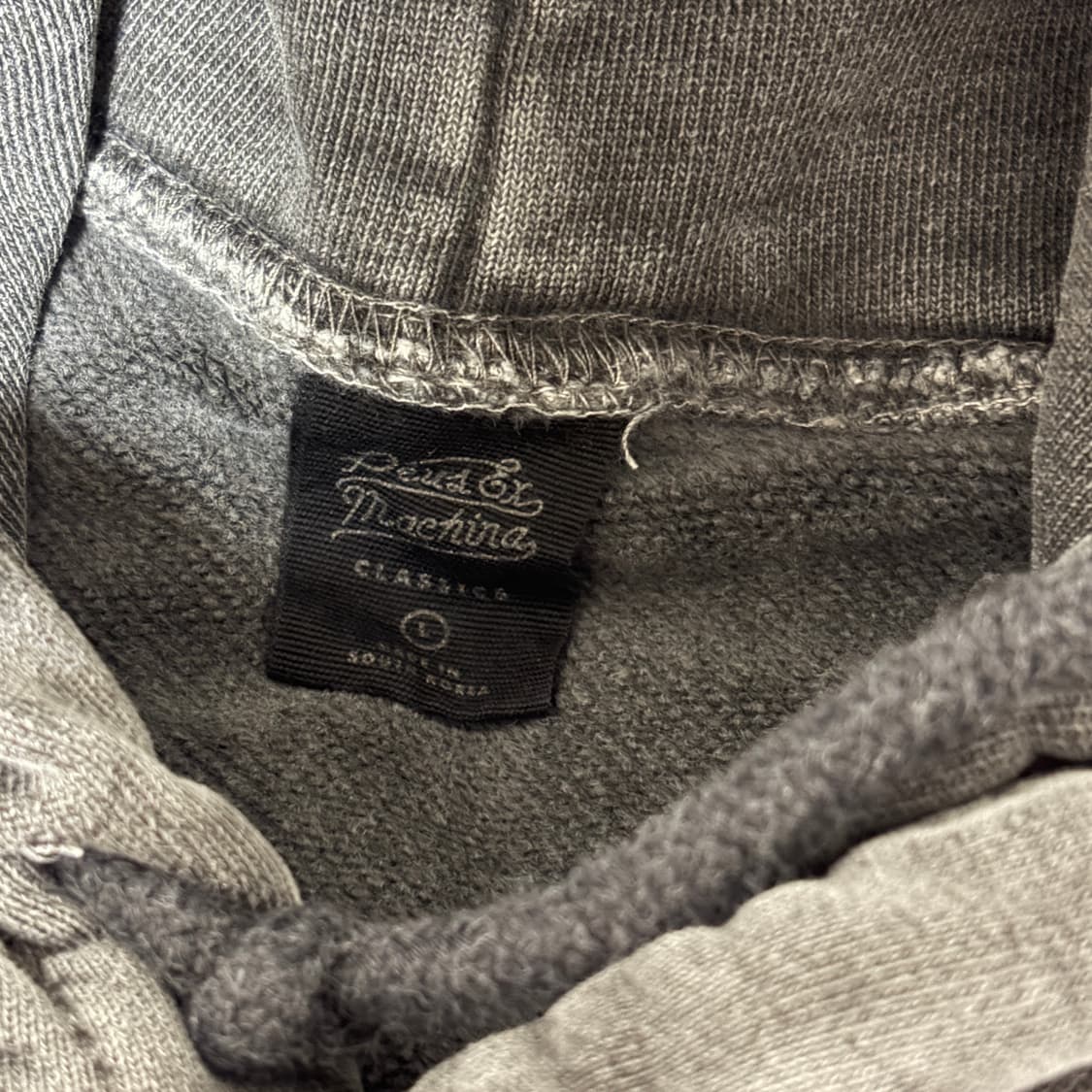 데우스엑스마키나 피그먼트 후드티 L 차콜 상품이미지3