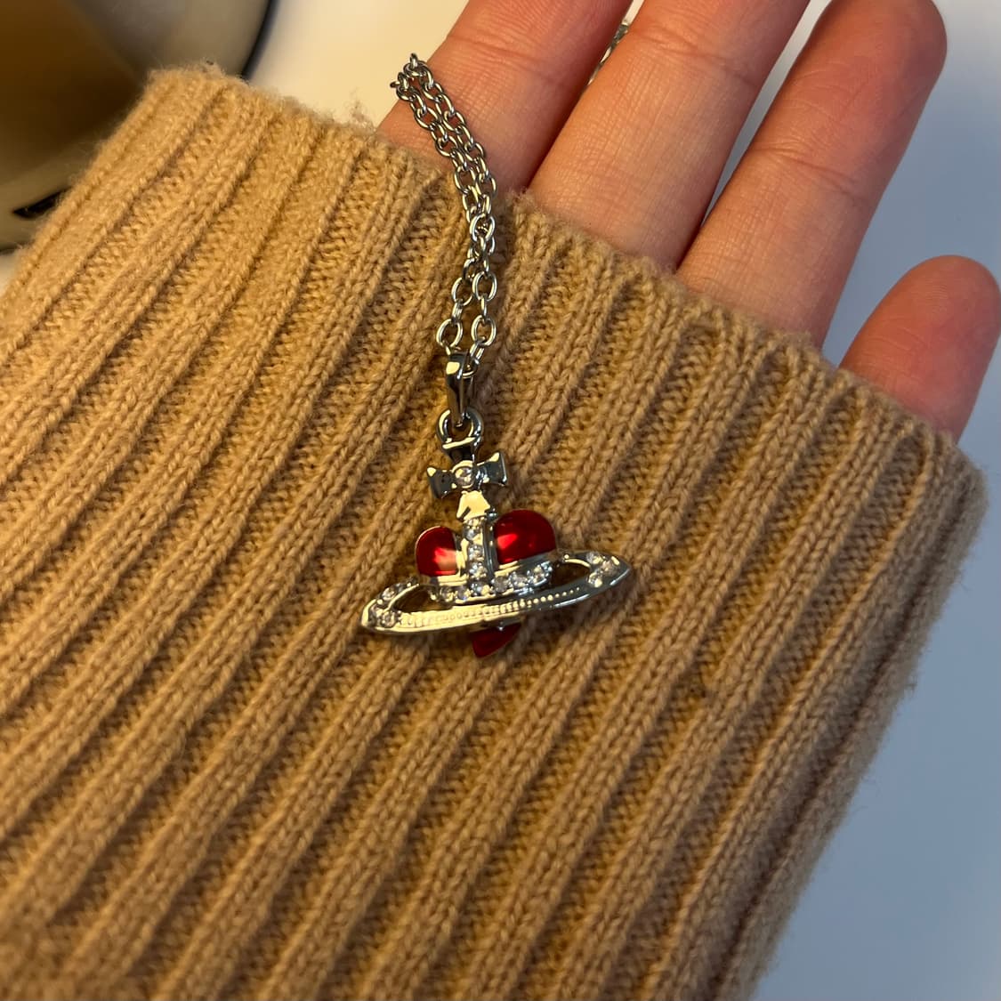 비비안웨스트우드 디아망떼 레드 목걸이 상품이미지7