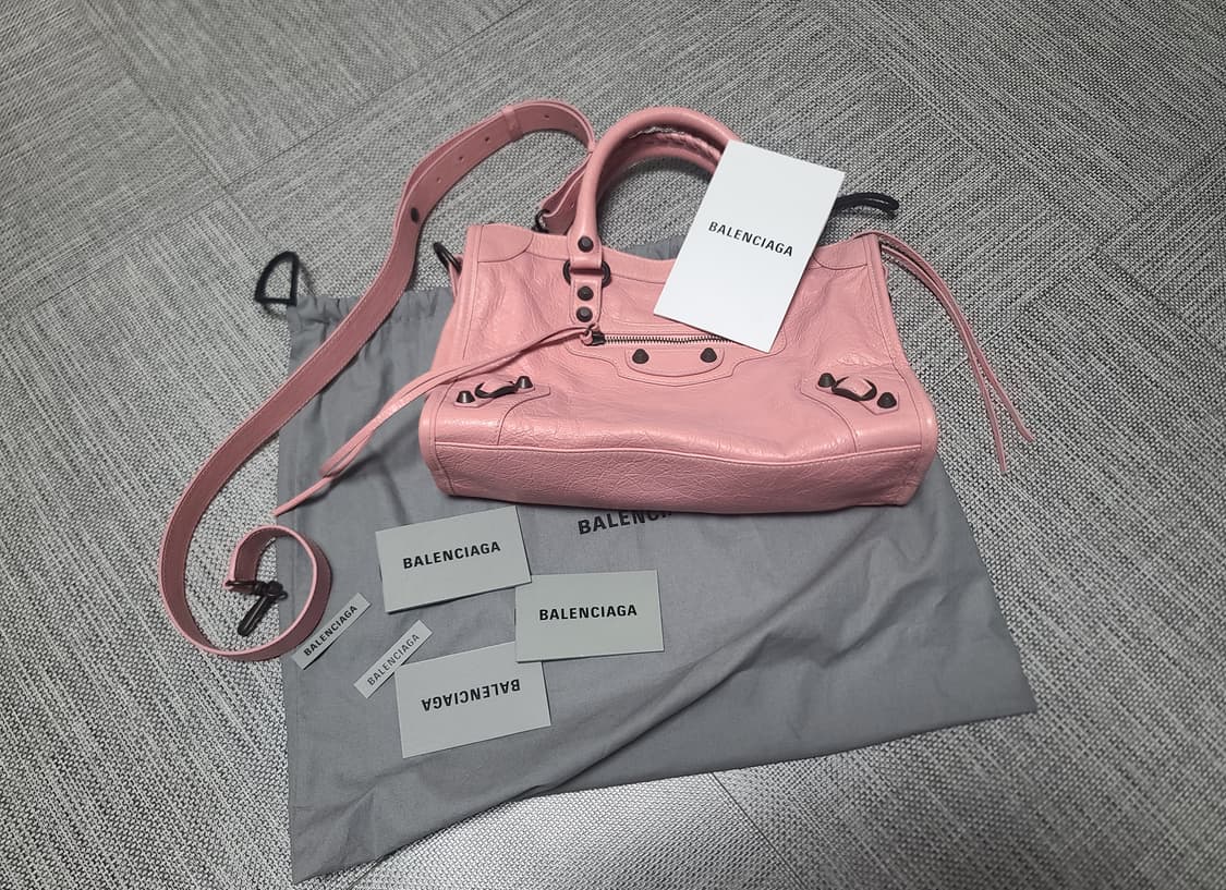 발렌시아가 르시티백 스몰 핑크 토트백 크로스백 상품이미지1