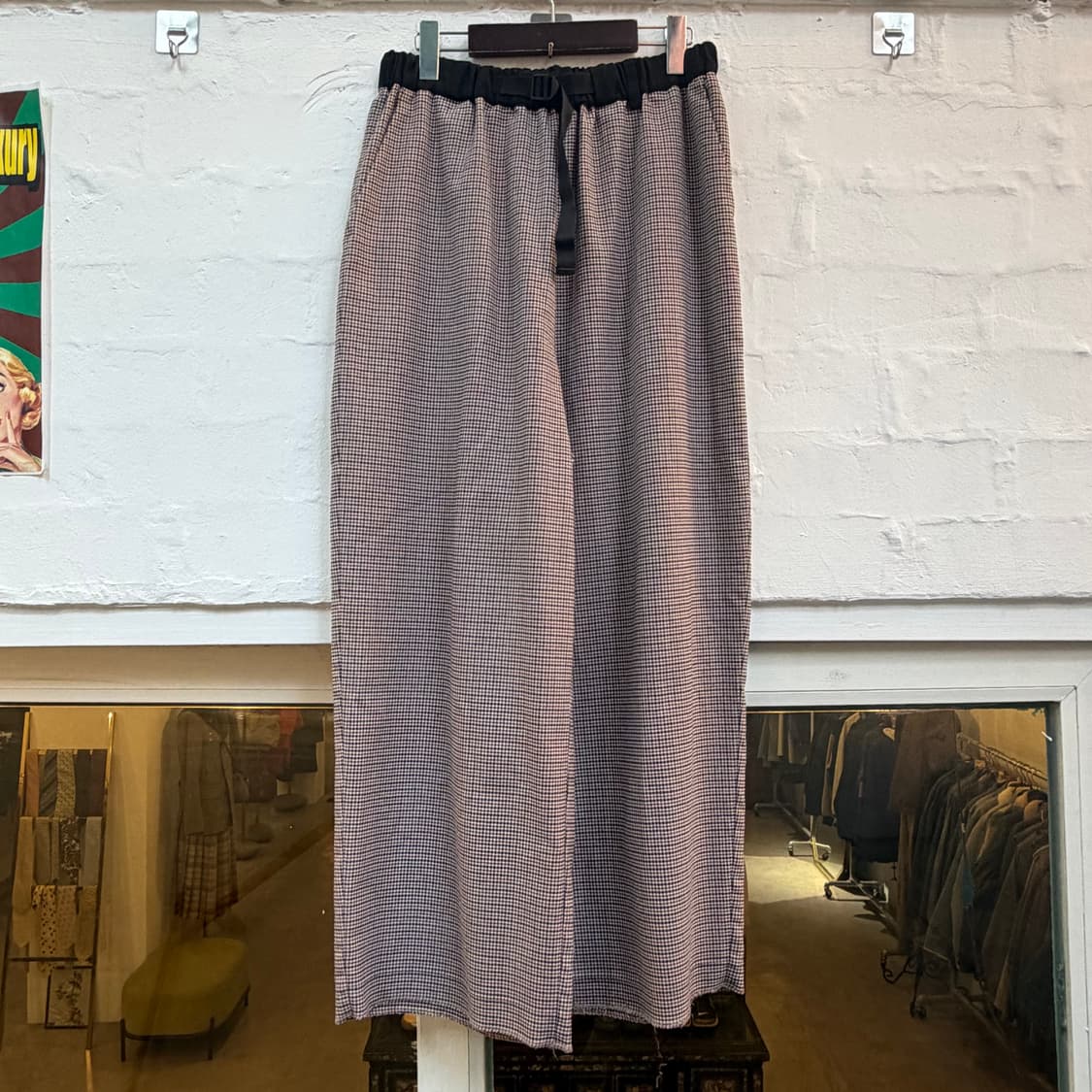 Niko and 체크 배기 밴딩 와이드 코튼 팬츠 4 상품이미지1