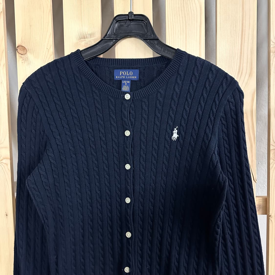 (S) 폴로 랄프로렌 네이비 케이블 니트 가디건 상품이미지3