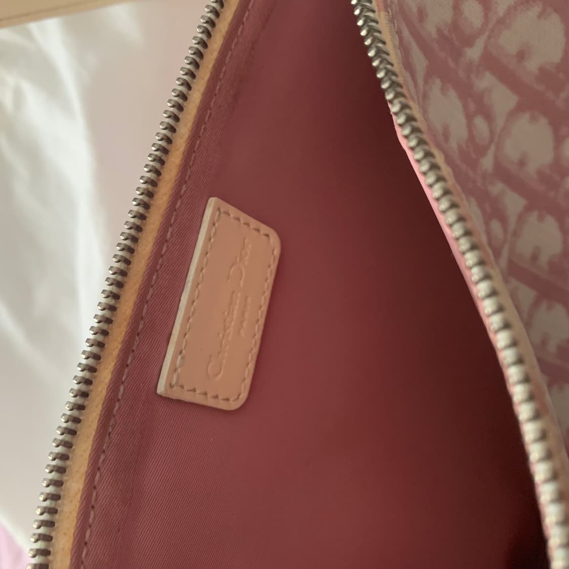 디올 오블리크 핑크 새들백 상품이미지6