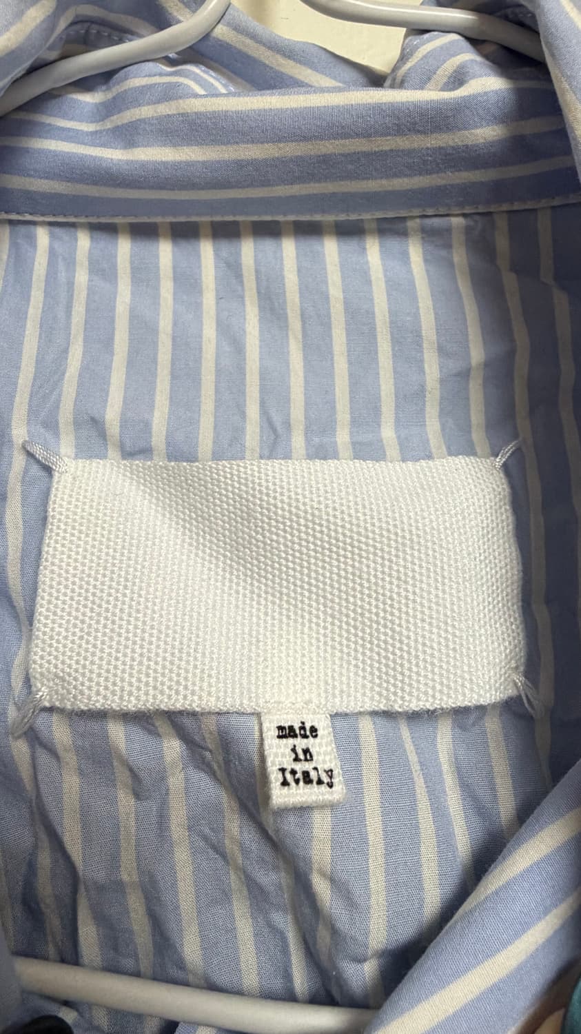 메종 마르지엘라 컷 오프 스트라이프 셔츠 원피스 투웨이 자켓 아우터 상품이미지3