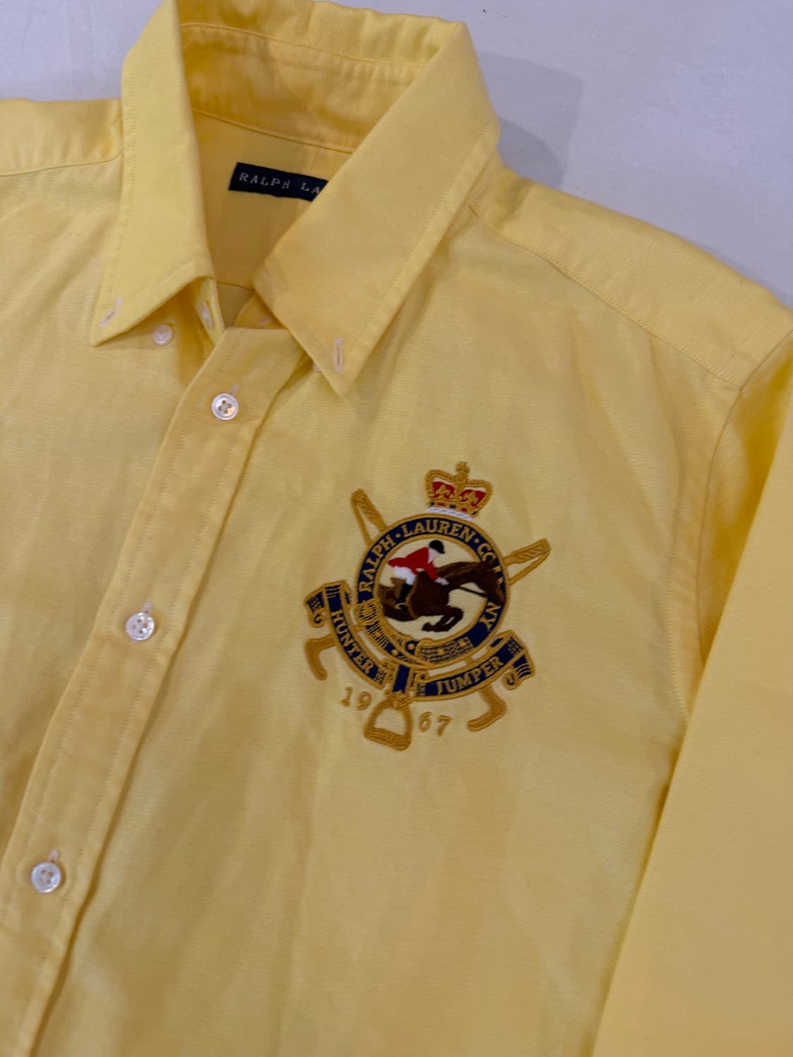 00s 폴로 재팬라인 빅포니 치프키프 옥스포드 셔츠 옐로우 상품이미지2