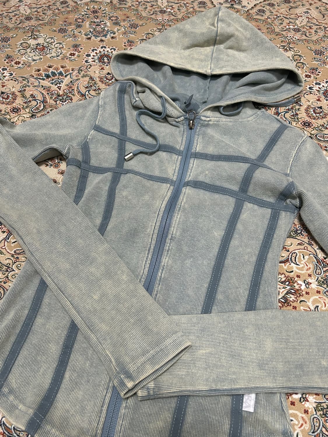 스컬프터 워시드 본디지 후드집업 S 상품이미지2