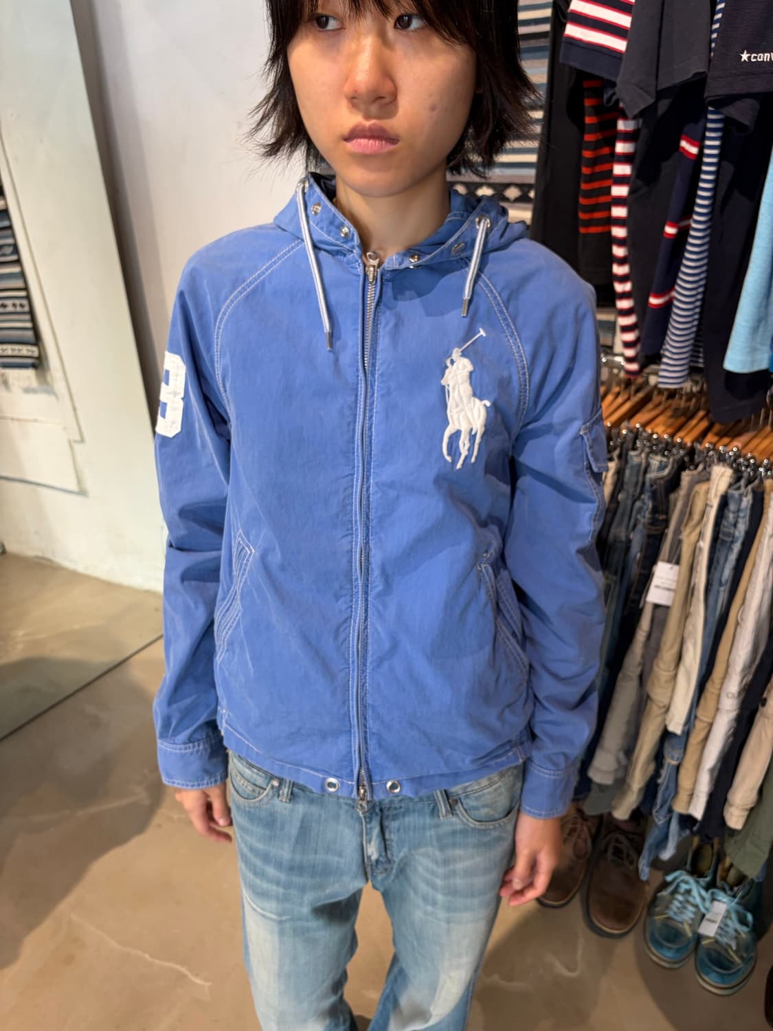Polo Ralph Lauren 코튼 후드 윈드브레이커 S 상품이미지4