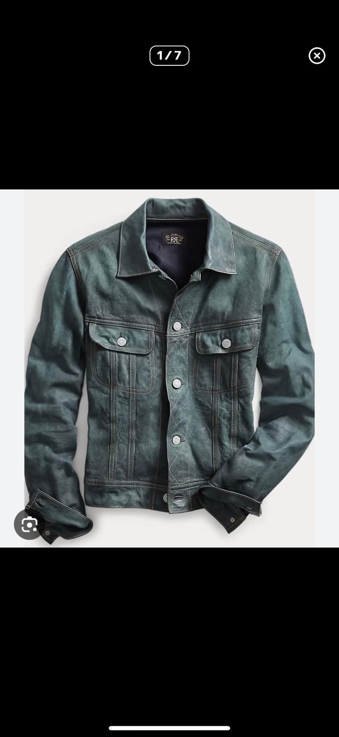 RRL lot 271 리랜드 가죽자켓 인디고 다잉 m size 상품이미지1