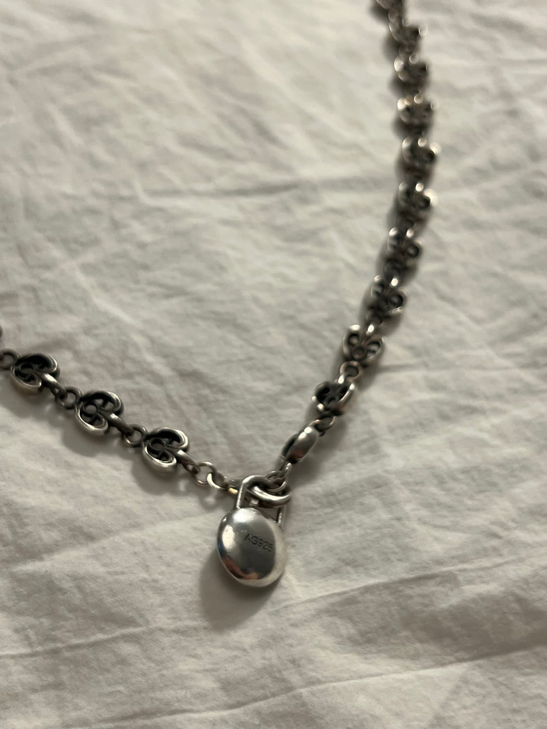 하디후더 로고 체인 초커 45cm 실버925 상품이미지6