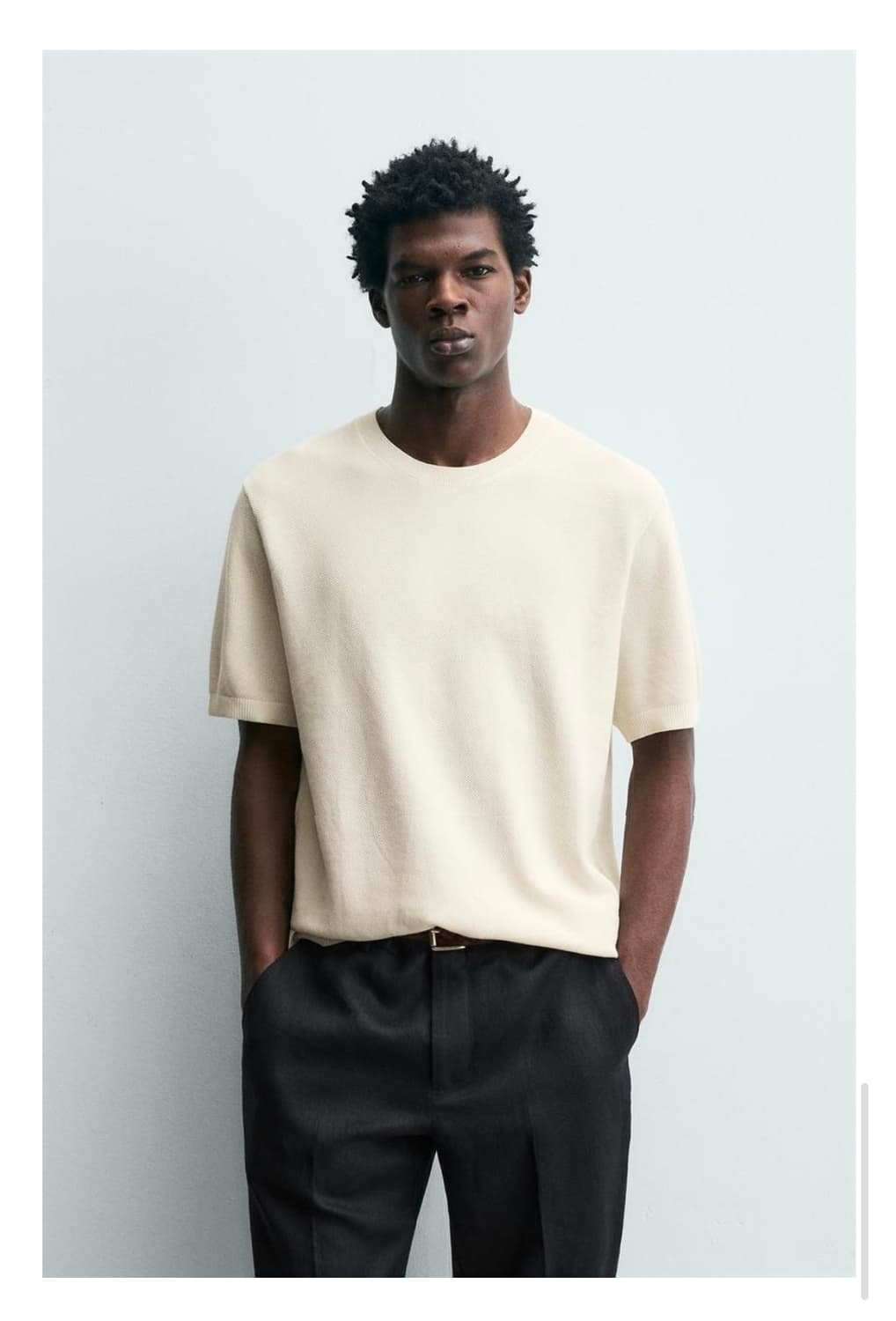 [자라] 반팔 니트 티셔츠 2종 XL 상품이미지1